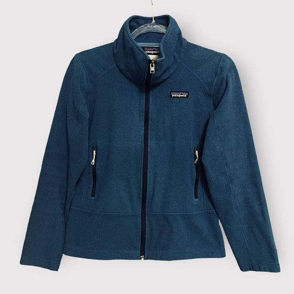 Patagonia Emmilen Fleece Jacket Small Blue Womens Sweater Full Zip Cozy Layering - Picture 1 of 4